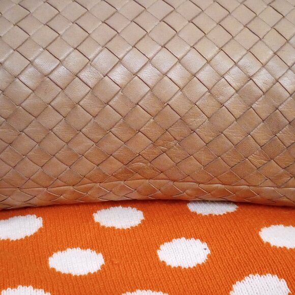 Auth Bottega Veneta Italy Intrecciato Taupe Leather Large Envelope Clutch bag - Picture 12 of 13